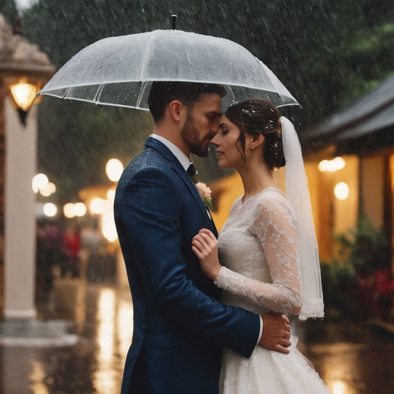 casando com chuva